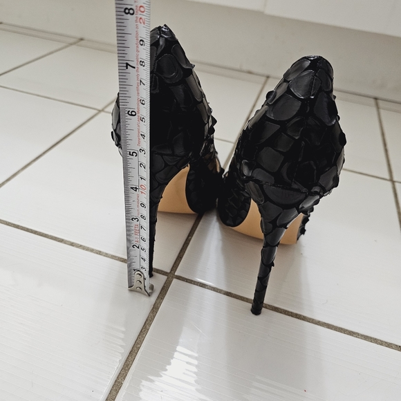 Sexy Stiletto Leather Black Sz 8 US - Picture 7 of 8